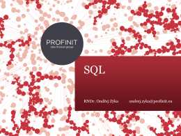 SQL a je﻿ho úskalí