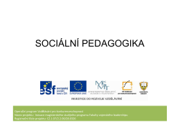 sociální pedagogika