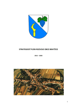 9 strategický plán rozvoje obce bratčice