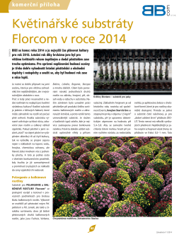 Květinářské substráty Florcom v roce 2014