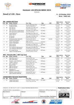 per class - Race Results