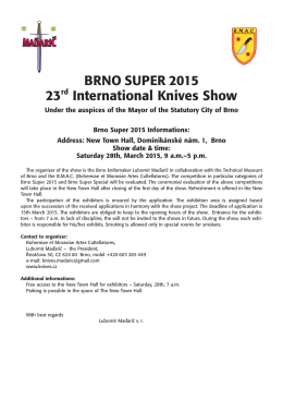 BRNO SUPER 2015 23rd International Knives Show