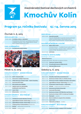 Program 52. ročníku festivalu 12.–14. června 2015 - What is OR-FEA?