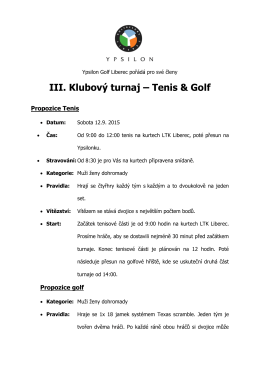 III. Klubový turnaj – Tenis & Golf