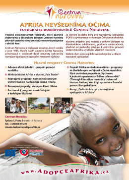 AFRIKA NEVŠEDNÍMA OČIMA - Centrum sociální a ošetřovatelské