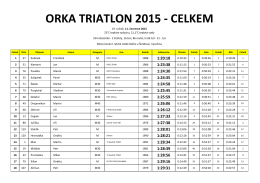 ORKA TRIATLON 2015 - CELKEM