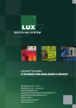 lisovací technika a technika pro nakládáni s odpady - LUX