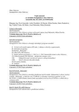 Výpis usnesení ze zasedání Zastupitelstva obce Oslavice 2/2015