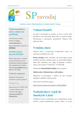 SPravodaj 6/2015 - Hradecké centrum pro osoby se sluchovým