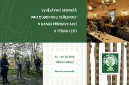 Brožura ze semináře - Ústav pro hospodářskou úpravu lesů Brandýs
