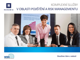 Komplexní služby v oblasti pojištění a risk managementu
