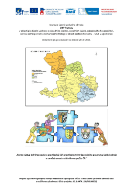 Strategie území správního obvodu ORP Trutnov v oblasti předškolní