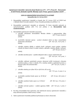 Společenství vlastníků v bytovém domě Rezlerova 275