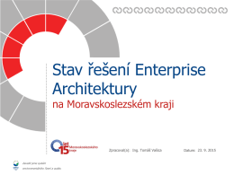 Stav řešení Enterprise Architektury