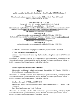 Zápis - SVJ Ohradní 1358-1360