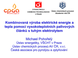 Michael Pohořelý Kombinovaná výroba elektrické energie a tepla