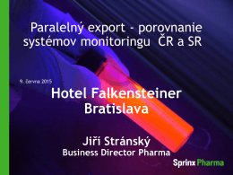 Hotel Falkensteiner Bratislava Jiří Stránský Business Director Pharma