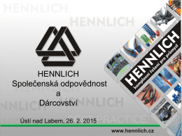 HENNLICH CZ www.hennlich.cz