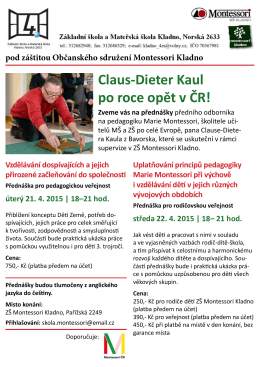 Claus-Dieter Kaul po roce opět v ČR!