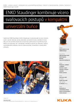 zpráva z praxe - KUKA Robotics