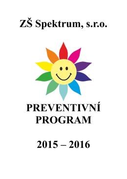Preventivní program školy 2015