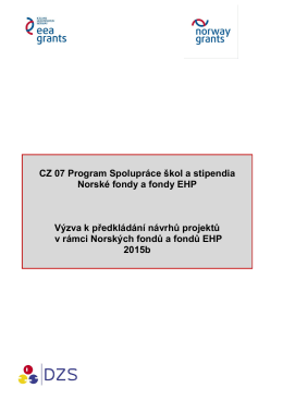 CZ 07 Program Spolupráce škol a stipendia Norské fondy a