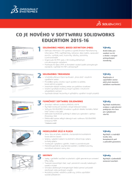 Novinky SolidWorks EDU 2015-2016