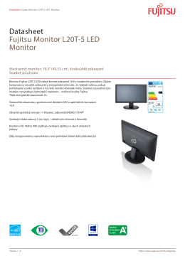 Datasheet Fujitsu Monitor L20T
