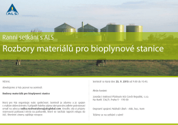 Rozbory materiálů pro bioplynové stanice