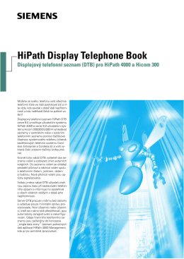 HiPath Display Telephone Book Displejový