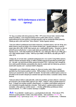 1964 - 1973 (Informace a běžné opravy)