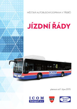 Jízdní řád od 1. 10. 2015 - Městská hromadná autobusová doprava