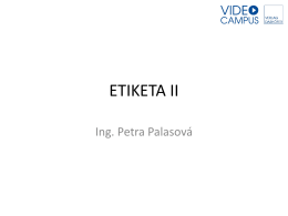 ETIKETA II - Portál DU.cz