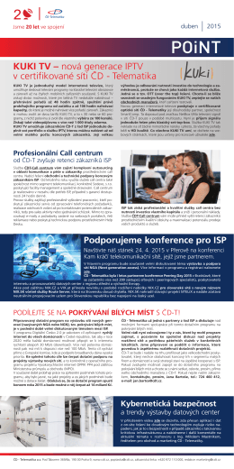 Newsletter POiNT duben 2015 - ČD