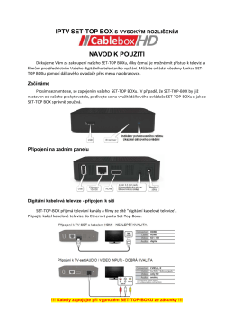 Cablebox HD manual