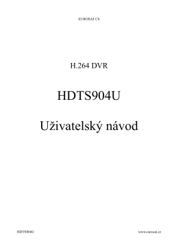 HDTS904U Uživatelský návod