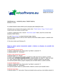 VetSoftware.eu metodický pokyn, fiskální tiskárny