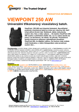 Produktový list ViewPoint 250 AW