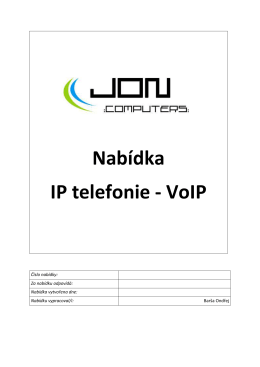 Nabídka a ceník VoIP volání
