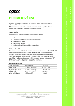 Produktový list Q2000