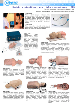 Modely a simulátory pro výuku resuscitace - KPR