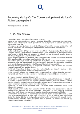 Podmínky služby O2 Car Control