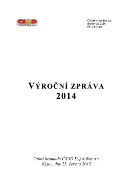 výroční zpráva 2014