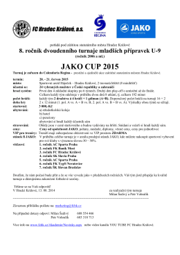 JAKO CUP 2015 - FK Baumit Jablonec