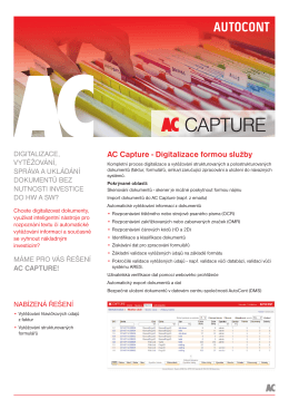 AC Capture - Digitalizace formou služby