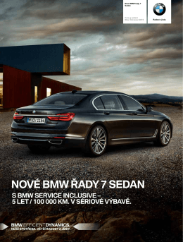 NOVÉ BMW ŘADY 7 SEDAN