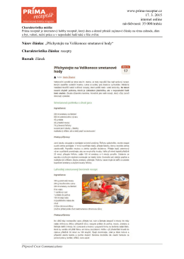 www.prima-receptar.cz 17. 3. 2015 internet online návštěvnost: 35
