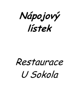 Vepřové maso - Restaurace U Sokola Divišov