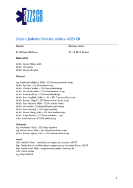 zápis AZZS 3/2015 - Asociace zdravotnických záchranných služeb ČR