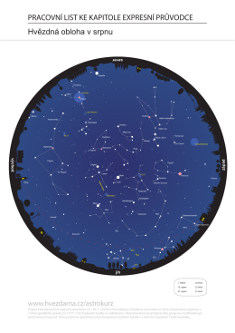 mapa hvězdné oblohy pro srpen - Hvězdárna a planetárium Brno